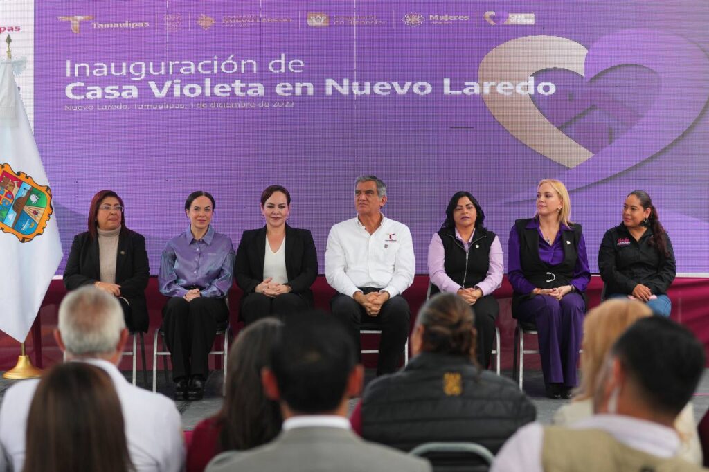 Gobernador Américo Villarreal y alcaldesa Carmen Lilia inauguran “Casa Violeta”; dará refugio a mujeres violentadas