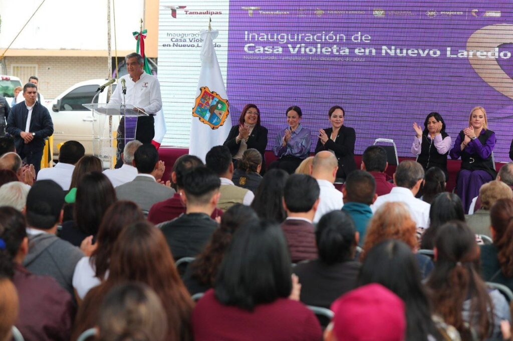 Gobernador Américo Villarreal y alcaldesa Carmen Lilia inauguran “Casa Violeta”; dará refugio a mujeres violentadas