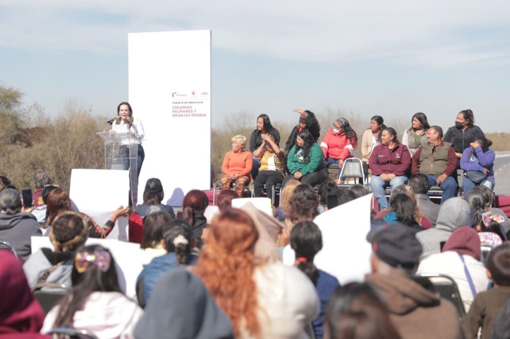 El sur de Nuevo Laredo ahora está mejor conectado; entrega alcaldesa Carmen Lilia Canturosas Eje Vial Río Bravo y nuevas pavimentaciones