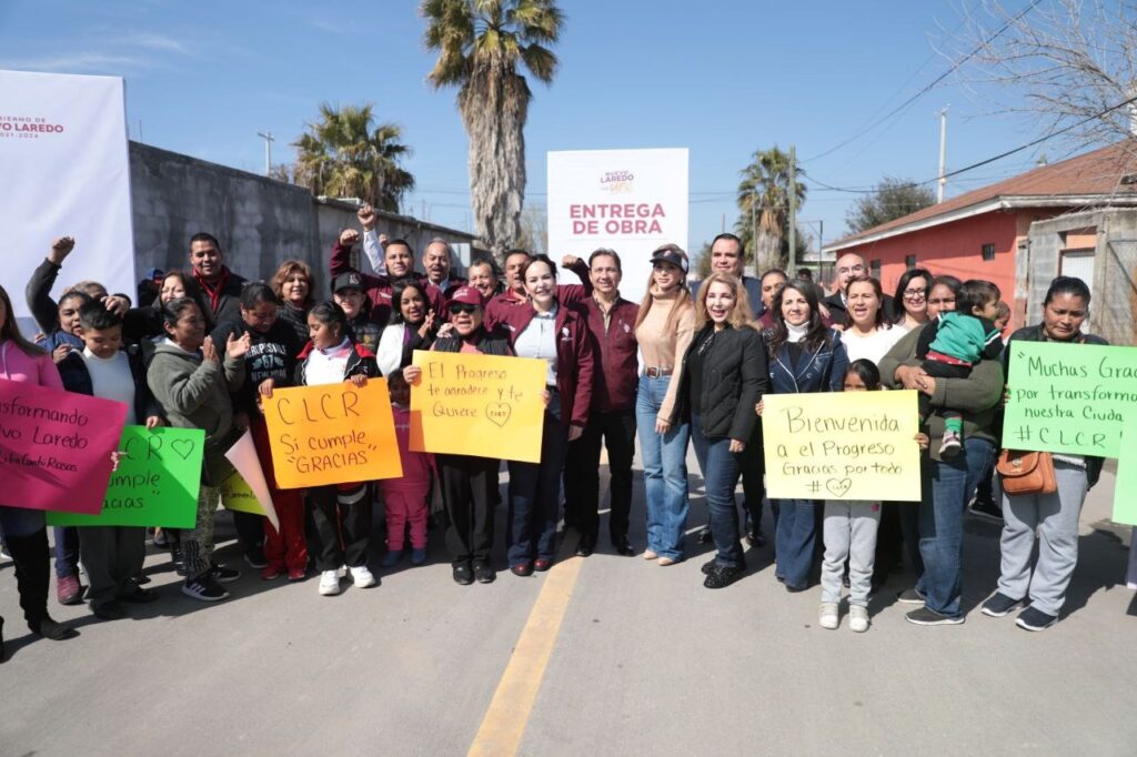 Entrega alcaldesa Carmen Lilia Canturosas obras de infraestructura vial al poniente de Nuevo Laredo