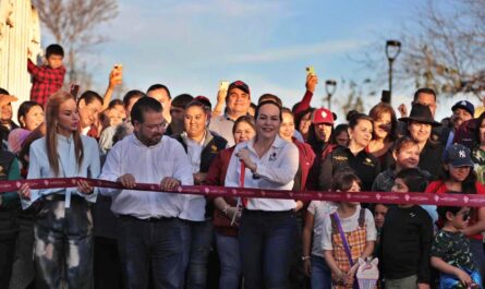 Transformación del Parque Mendoza es una realidad; inaugura alcaldesa Carmen Lilia Canturosas renovado espacio