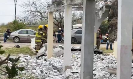 Hombre fallece tras ser aplastado por losa en Matamoros