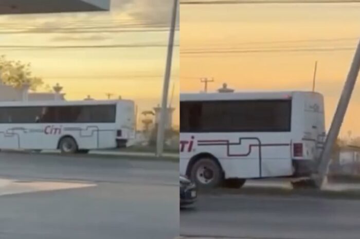 Grupos criminales usan autobuses para derribar cámaras del C5 en Reynosa