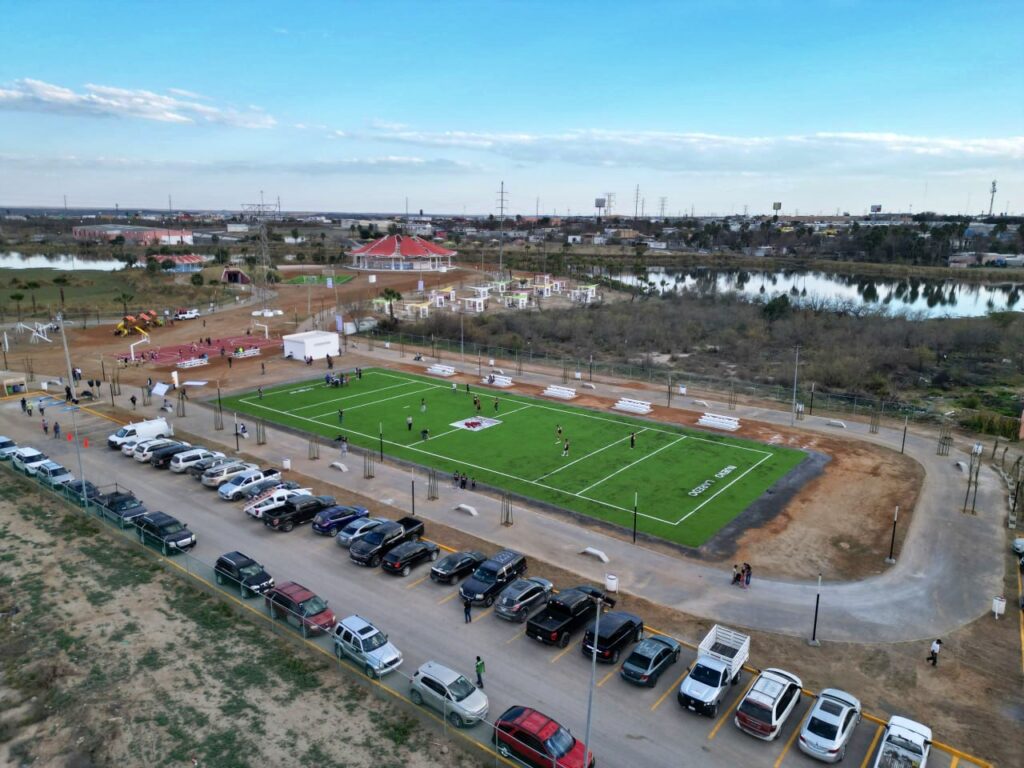 La transformación avanza; entrega Carmen Lilia Canturosas rehabilitación de área deportiva y recreativa del Laguito