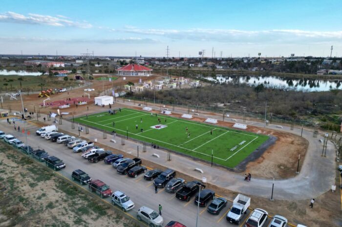 La transformación avanza; entrega Carmen Lilia Canturosas rehabilitación de área deportiva y recreativa del Laguito