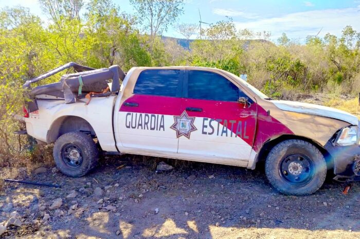 Tres guardias estatales lesionados tras volcadura en la Victoria-Mante