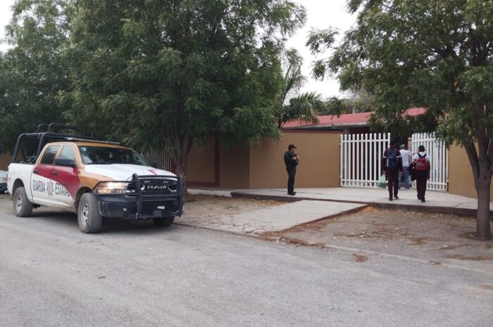 Guardia Estatal vigila accesos a escuelas en Tamaulipas