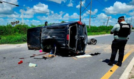 Mujer fallece tras volcadura en la carretera Matamoros-Reynosa