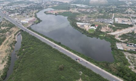 Rescata Nuevo Laredo El Laguito; erradica descargas y lirio