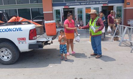 Mantiene Protección Civil operativo con puntos de hidratación ante altas temperaturas en Nuevo Laredo