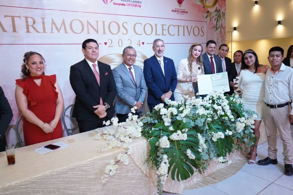 Celebra DIF Nuevo Laredo a más de 54 parejas en Campaña de Matrimonios Colectivos 2024