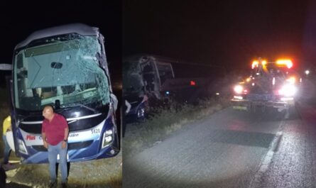 Choque entre autobús y tráiler deja ocho heridos en Tula