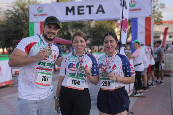 Participan más de 500 corredores en Maratón Binacional 21K Dos Laredos «La Carrera de las Fronteras»