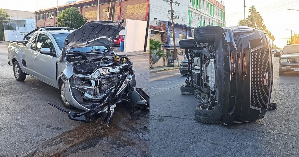 Nuevo Laredo: Accidente en Héroe de Nacataz deja un herido y vehículo volcado