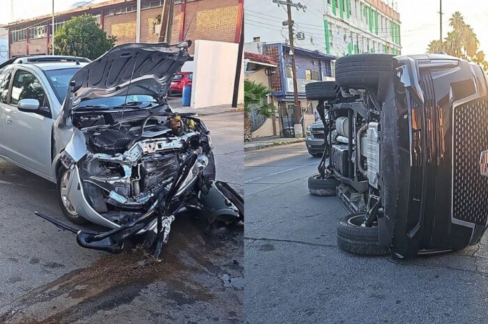 Nuevo Laredo: Accidente en Héroe de Nacataz deja un herido y vehículo volcado