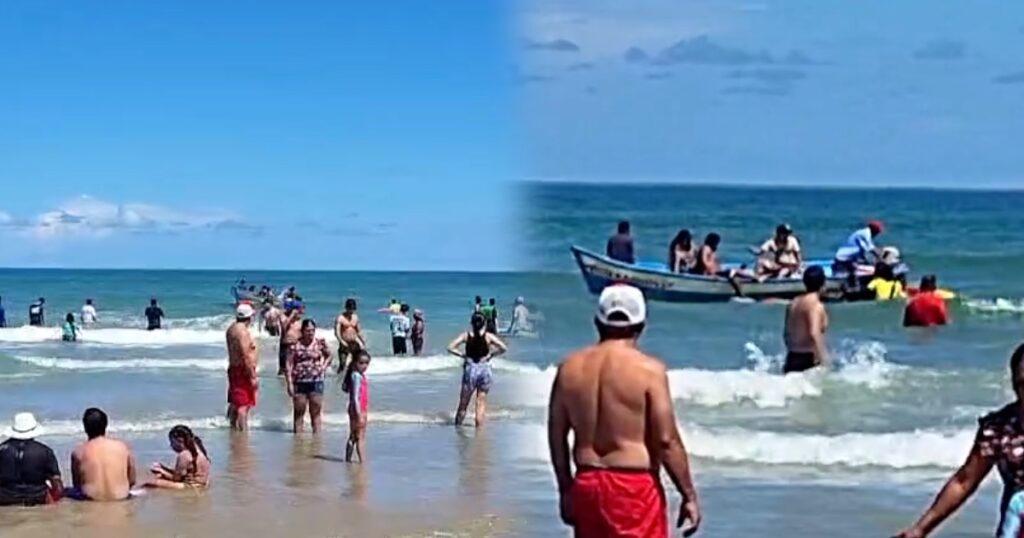 Pareja es salvada de ahogarse en Playa Miramar, Madero