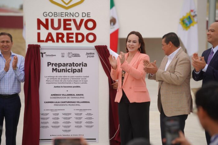 La presidenta Carmen Lilia Canturosas construye en Nuevo Laredo la primera preparatoria autosostenible de Tamaulipas