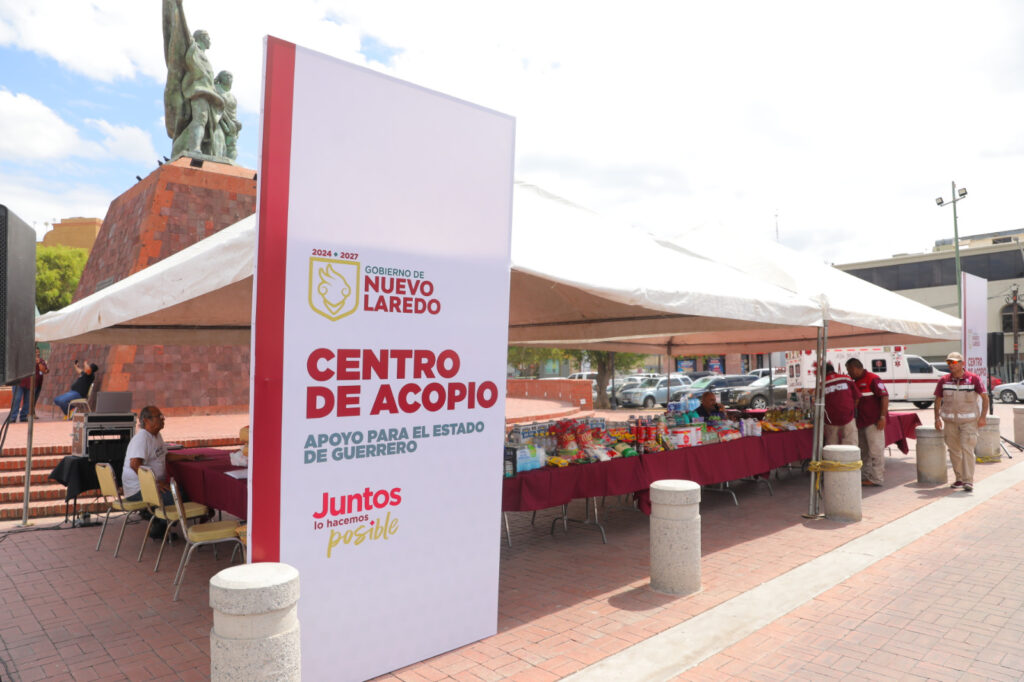 Responden neolaredenses a centro de acopio para damnificados de Guerrero