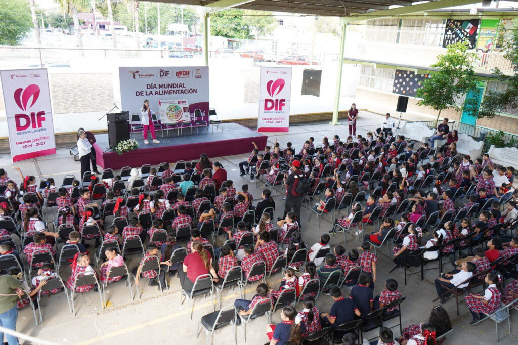 Celebra DIF Nuevo Laredo Día Mundial de la Alimentación con evento en Escuela Primaria Revolución