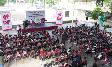 Celebra DIF Nuevo Laredo Día Mundial de la Alimentación con evento en Escuela Primaria Revolución