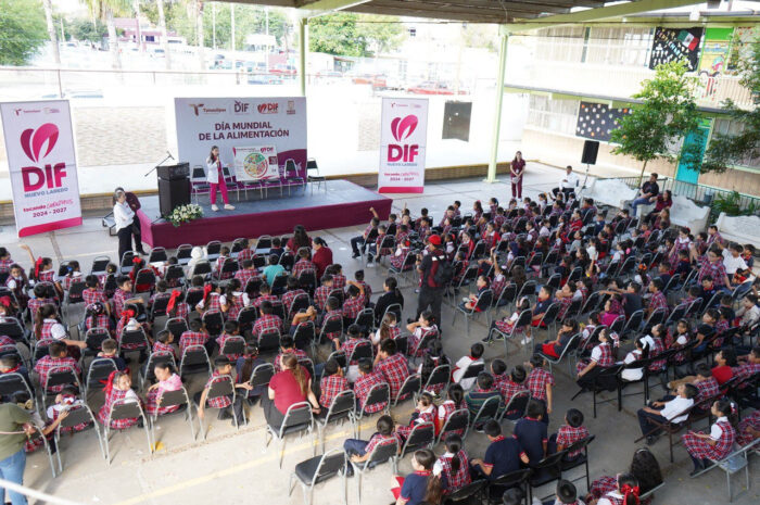 Celebra DIF Nuevo Laredo Día Mundial de la Alimentación con evento en Escuela Primaria Revolución