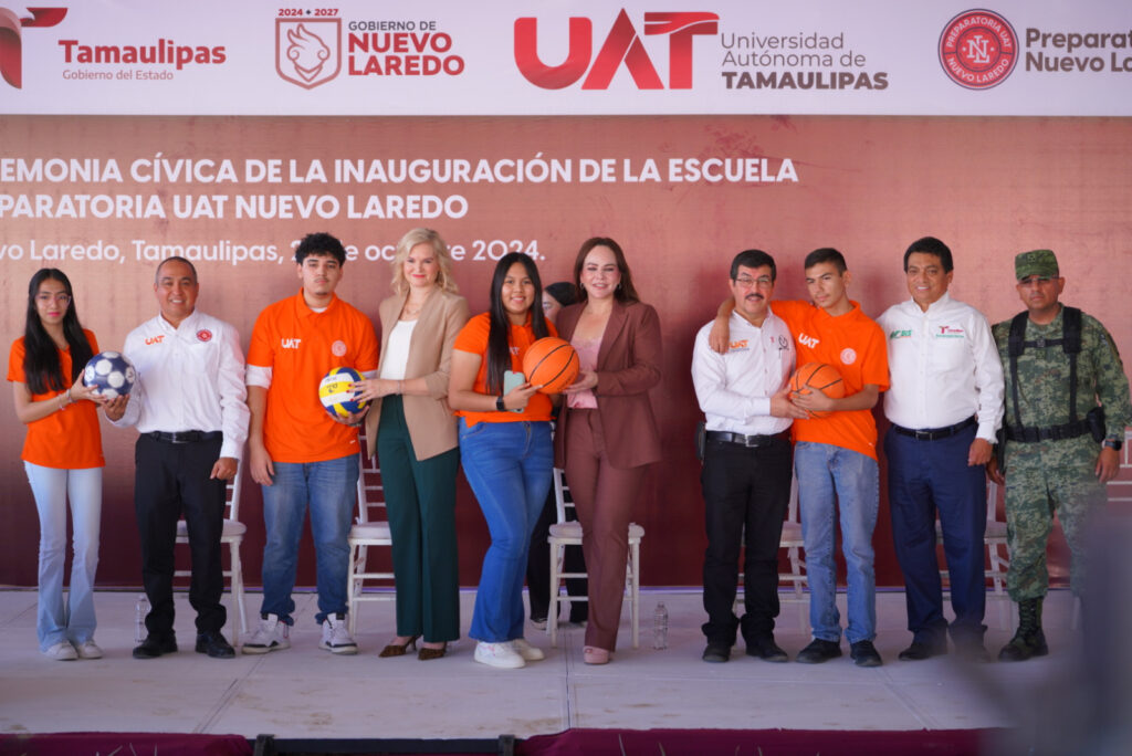 Inauguran alcaldesa Carmen Lilia Canturosas y rector Dámaso Anaya primera preparatoria UAT en Nuevo Laredo