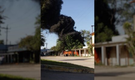 Incendio arrasa con vulcanizadora en Soto La Marina