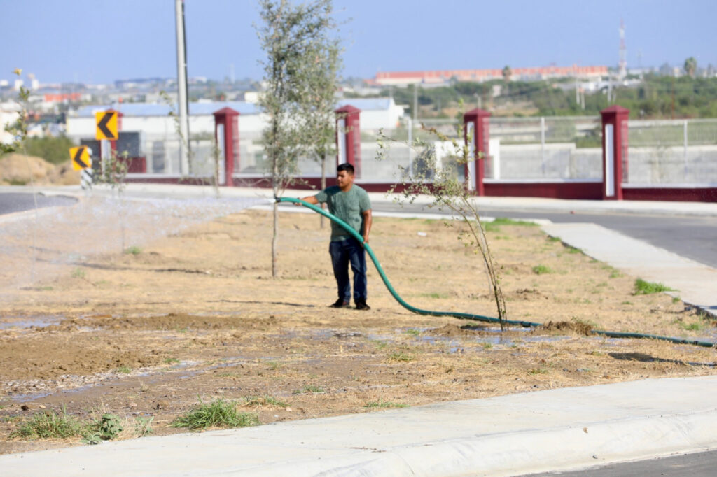 Inicia Gobierno de Nuevo Laredo forestación en nueva prepa UAT