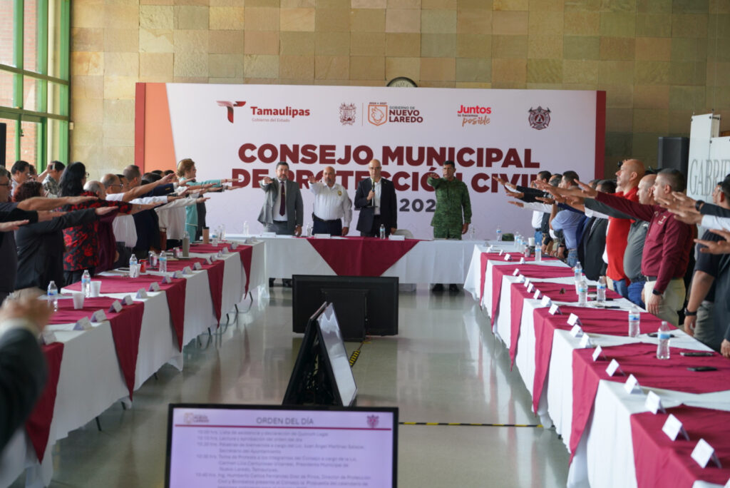 Toma protesta Consejo Municipal de Protección Civil de Nuevo Laredo para fortalecer respuesta ante desastres naturales