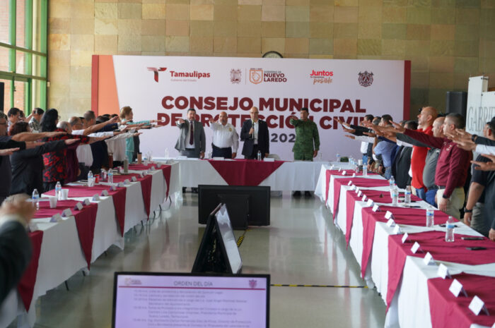 Toma protesta Consejo Municipal de Protección Civil de Nuevo Laredo para fortalecer respuesta ante desastres naturales