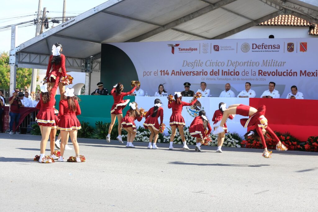 Encabeza Américo Villarreal desfile por el 114 Aniversario del Inicio de la Revolución Mexicana