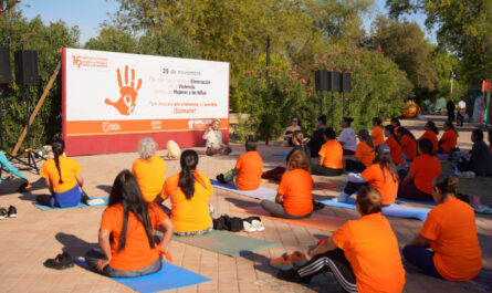 Inicia INMUJER Nuevo Laredo Cartelera Naranja con encuentro de yoga y círculo de confianza