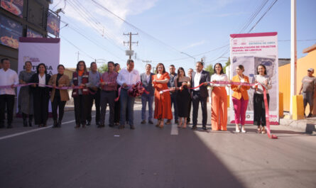 Entrega alcaldesa Carmen Lilia Canturosas obra de rehabilitación de colector pluvial en sector Centro