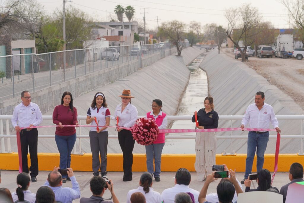 Entrega alcaldesa Carmen Lilia Canturosas Colector Pluvial Concordia