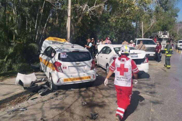Choque en Tampico deja dos lesionados y daños materiales