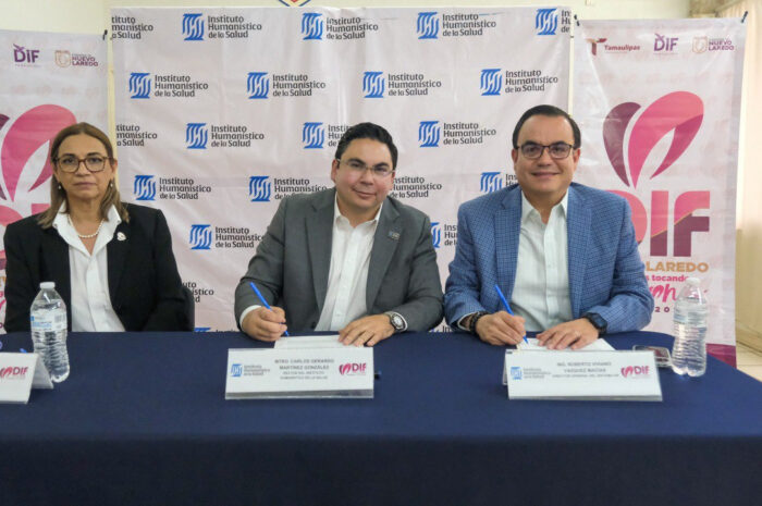 DIF Nuevo Laredo y el Instituto Humanístico de la Salud firman convenio de colaboración
