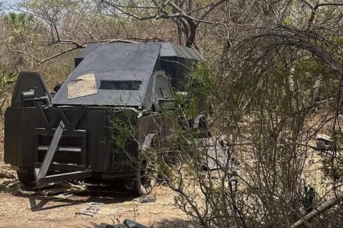 Aseguran camión blindado tipo “monstruo” en operativo en Ocampo