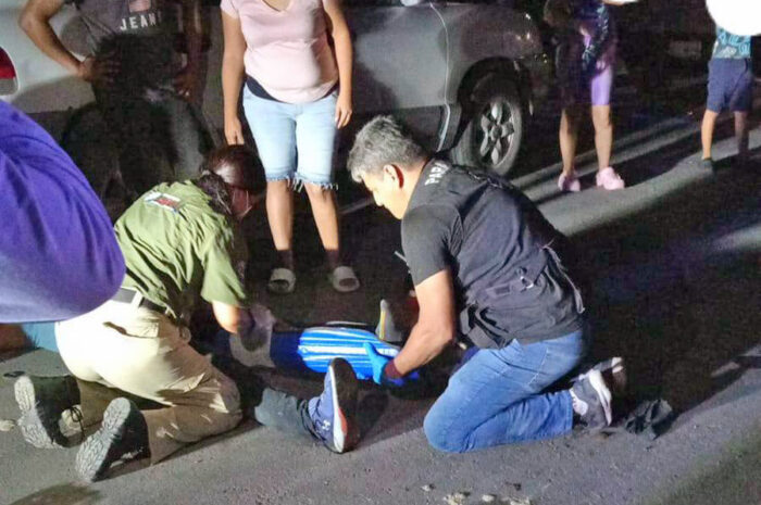 Motociclista sufre fractura al derrapar por una perrita suelta en Matamoros