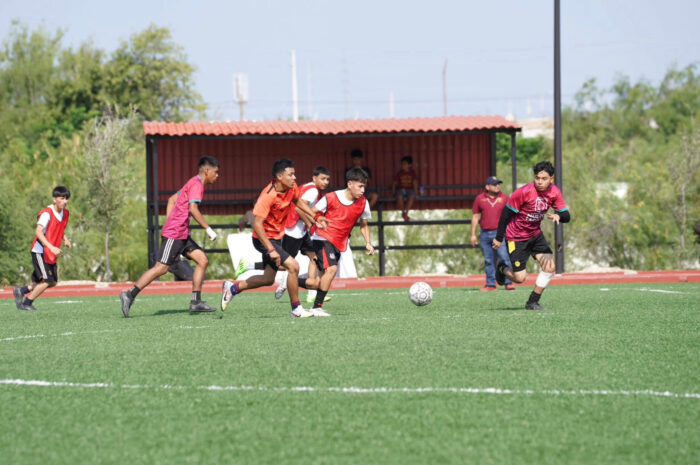 Participan prepas municipales de Nuevo Laredo en cuadrangular de fútbol contra las adicciones