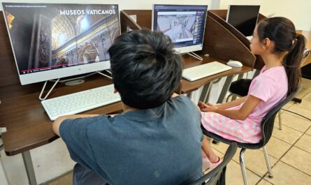 Niñas y niños viajan virtualmente por museos del mundo en bibliotecas de Nuevo Laredo