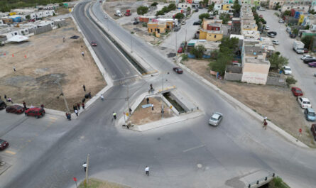Transforma Gobierno de Nuevo Laredo acceso a Los Olivos II con pavimentación de bulevar Rea