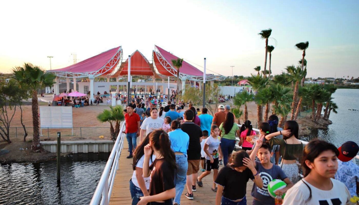 El Laguito se llena de vida: familias abarrotan el parque tras inauguración del puente panorámico