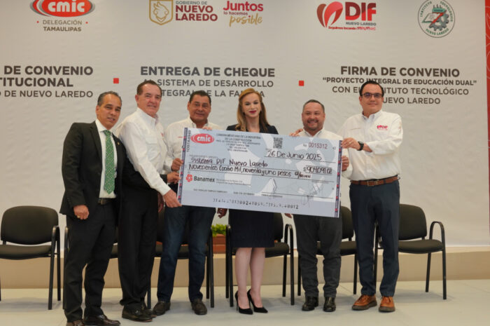 Entrega CMIC más de 900 mil pesos de apoyo al Sistema DIF y fortalece lazos de colaboración con municipio e instituciones educativas