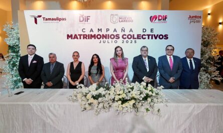 DIF Nuevo Laredo celebra a 83 nuevas familias en campaña de matrimonios gratuito