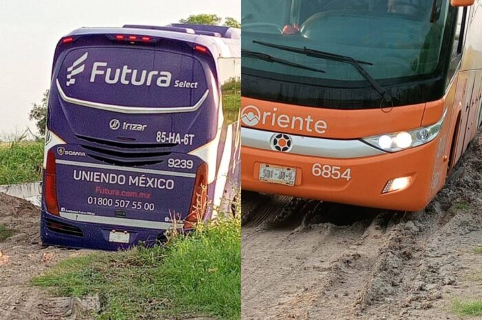 Autobuses buscaban rodear el bloqueo en San Fernando y terminaron varados