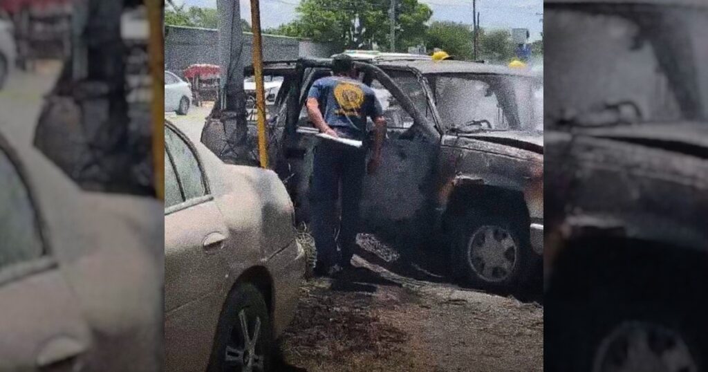 Mecánico muere calcinado en Matamoros tras choque