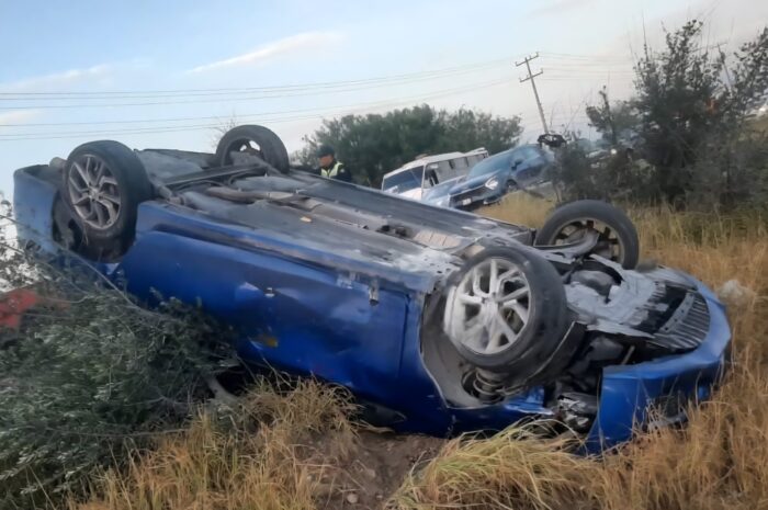 Un herido tras volcadura en libramiento de Reynosa