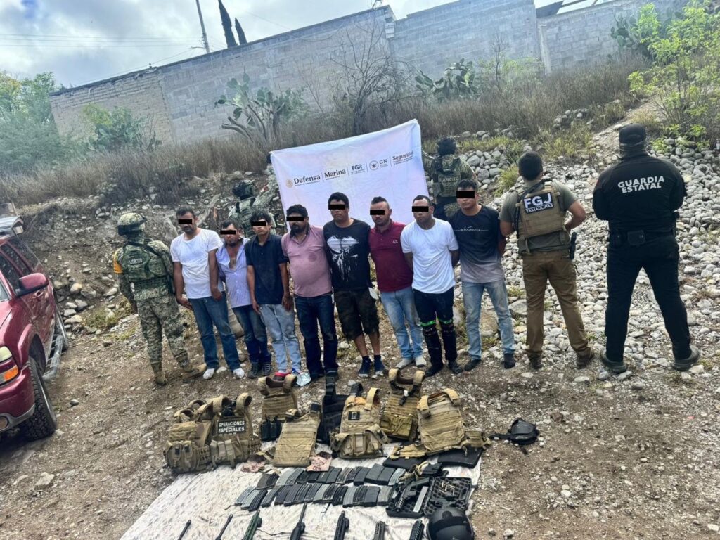 Detienen a 8 integrantes de grupo criminal en Tula
