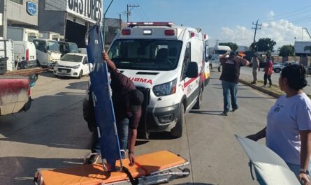 Motociclista acaba lesionado al esquivar un auto en Altamira