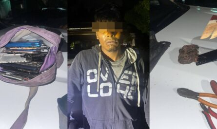 Agarran a sujeto con cobre y celulares en Ciudad Victoria